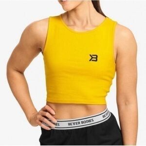 Better Bodies Astoria Laced Tank - Yellow in great condition